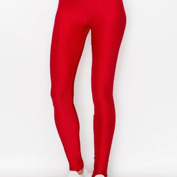 Tiktok Honeycomb Texture Ruched Booty Legging - Honeycomb Pattern - Leggings - Picture 2 of 2